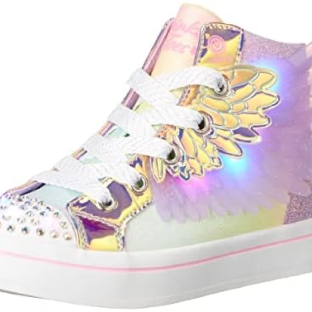 Skechers Twinkle Toes Shoes Toddler Size 5 Pink Wings High Top Zip S314355L